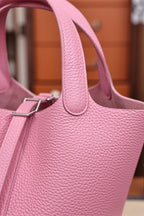 Picotin18, Sakura Pink, French TC leather, fully hand-stitched craftsmanship