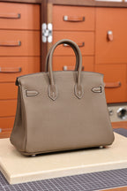 Birkin 25, Elephant Grey with silver hardware, French Togo leather, fully hand-stitched, 18K hardware, premium quality