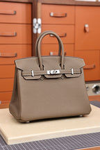 Birkin 25, Elephant Grey with silver hardware, French Togo leather, fully hand-stitched, 18K hardware, premium quality