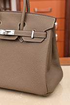 Birkin 25, Elephant Grey with silver hardware, French Togo leather, fully hand-stitched, 18K hardware, premium quality