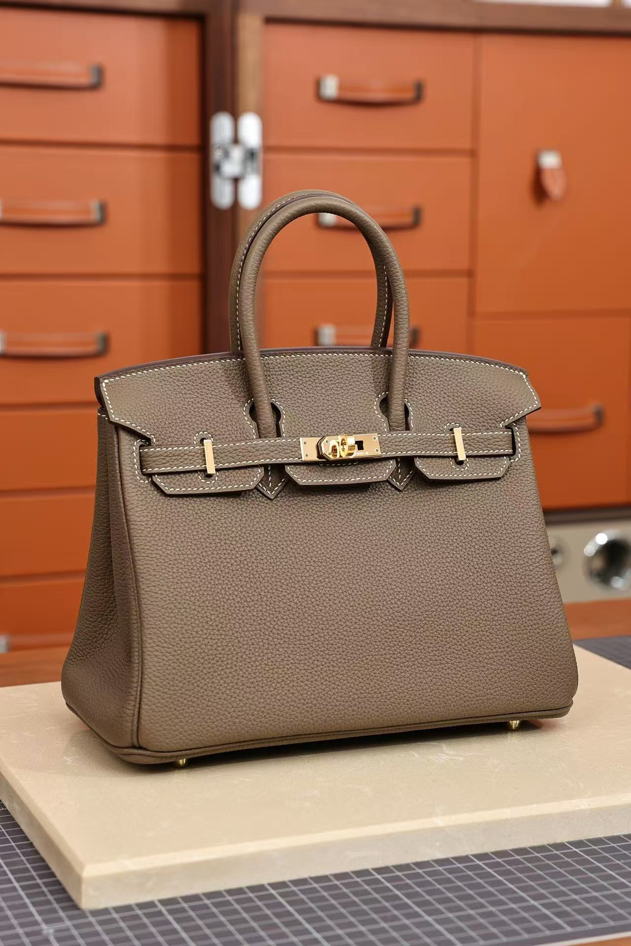KL 25 Elephant Grey Premium Epsom Leather - Silver Hardware