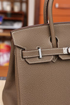 Birkin 25, Elephant Grey with silver hardware, French Togo leather, fully hand-stitched, 18K hardware, premium quality