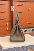 Birkin 25, Elephant Grey with silver hardware, French Togo leather, fully hand-stitched, 18K hardware, premium quality